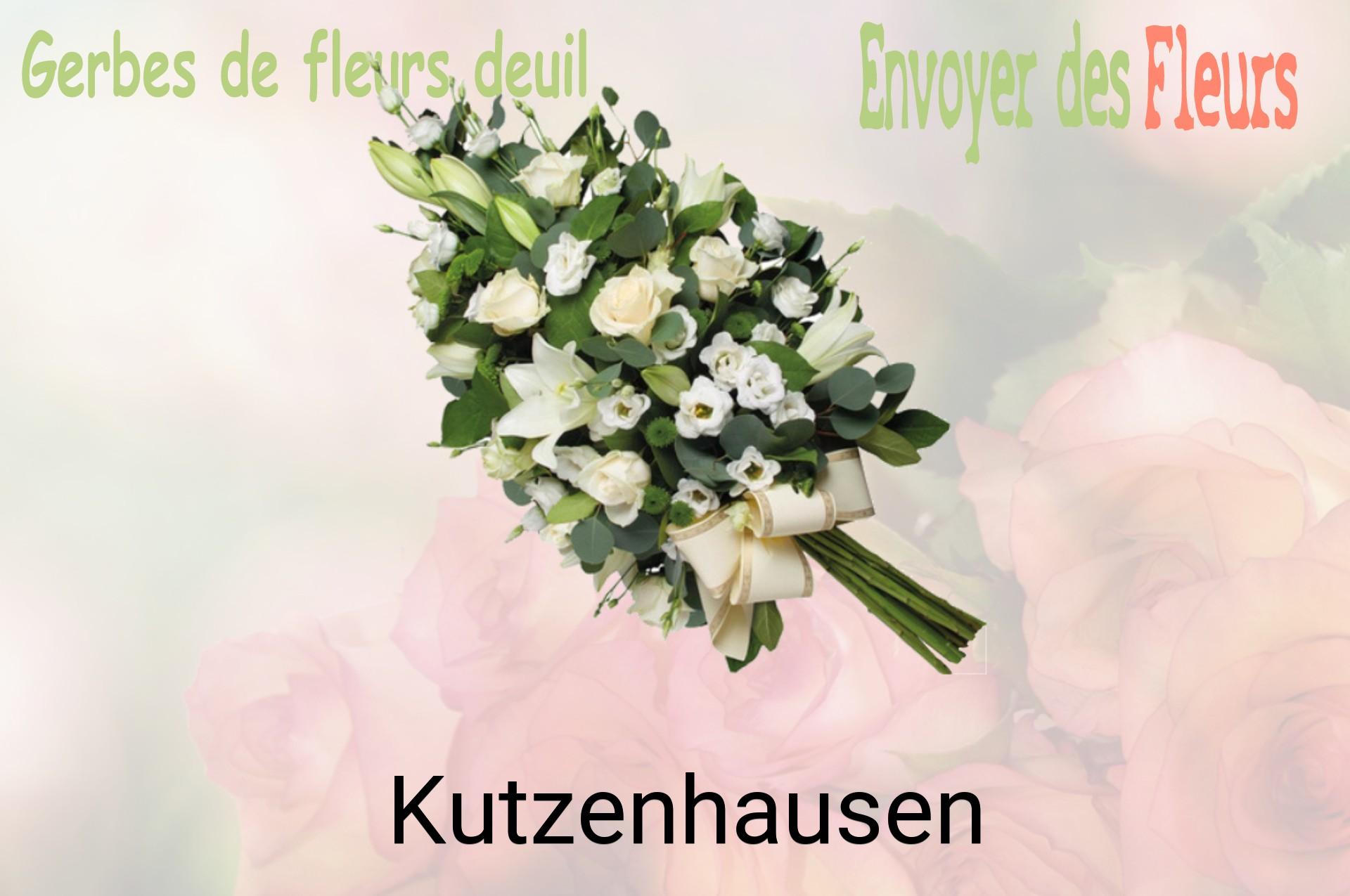 Gerbe de fleurs de deuil livrée à Kutzenhausen